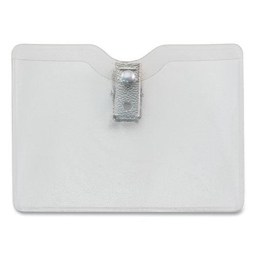 Advantus Security Id Badge Holder With Clip, Horizontal, 3.5 X 3, Clear, 50-box freeshipping - TVN Wholesale