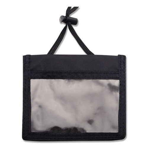 Advantus Id Badge Holder W-convention Neck Pouch, Horizontal, 4 .25 X 5, Black, 12-pack freeshipping - TVN Wholesale