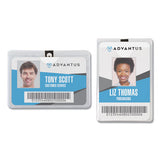 Advantus Id Badge Holder With Clip, Vertical, 3.8 X 4.25, Frosted Transparent, 50-pack freeshipping - TVN Wholesale