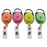 Advantus Carabiner-style Retractable Id Card Reel, 30" Extension, Assorted, 20-pack freeshipping - TVN Wholesale