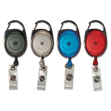 Advantus Carabiner-style Retractable Id Card Reel, 30" Extension, Assorted, 20-pack freeshipping - TVN Wholesale