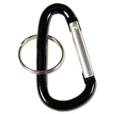 Advantus Carabiner Key Chains, Split Key Rings, Aluminum, Black, 10-pack freeshipping - TVN Wholesale