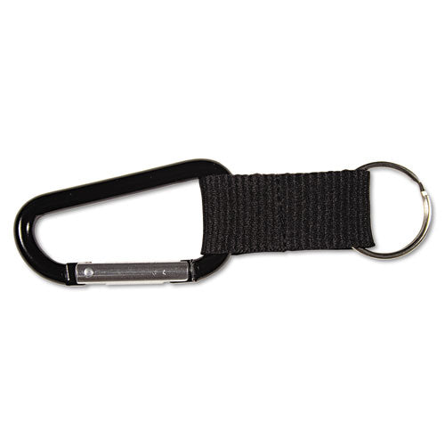 Advantus Carabiner Key Chains, Split Key Rings, Aluminum, Black, 10-pack freeshipping - TVN Wholesale