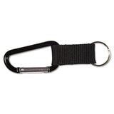 Advantus Carabiner Key Chains, Split Key Rings, Aluminum, Black, 10-pack freeshipping - TVN Wholesale