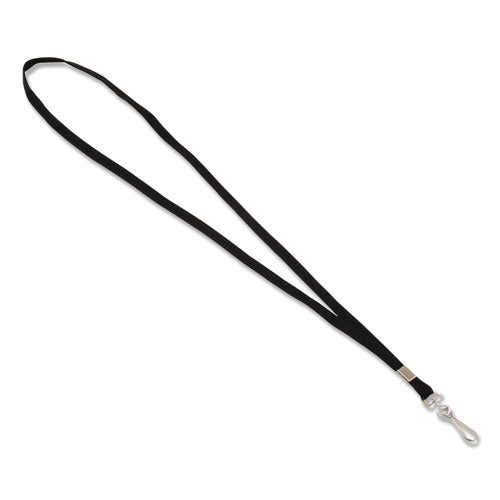 Advantus Deluxe Lanyard, 36" Long, Metal J-hook Fastener, Black freeshipping - TVN Wholesale