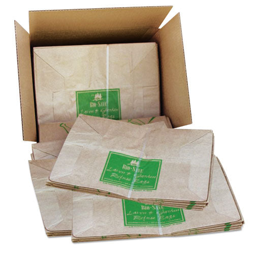 General Lawn And Leaf Bags, 30 Gal, 16" X 35", Kraft, 50 Bags freeshipping - TVN Wholesale