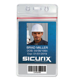 SICURIX® Sealable Cardholder, Vertical, 2.62 X 3.75, Clear, 50-pack freeshipping - TVN Wholesale