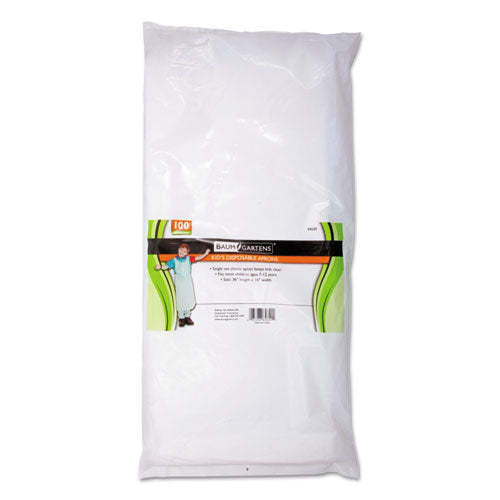 Baumgartens® Disposable Apron, Polypropylene, One Size Fits All, White, 100-pack freeshipping - TVN Wholesale