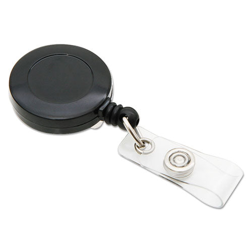 SICURIX® Id Slide-style Belt Clip Card Reels, 30" Extension, Black, 25-pack freeshipping - TVN Wholesale