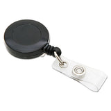 SICURIX® Id Slide-style Belt Clip Card Reels, 30" Extension, Black, 25-pack freeshipping - TVN Wholesale