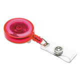 SICURIX® Id Slide-style Belt Clip Card Reels, 30" Extension, Translucent-red-blue-purple freeshipping - TVN Wholesale
