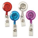 SICURIX® Id Slide-style Belt Clip Card Reels, 30" Extension, Translucent-red-blue-purple freeshipping - TVN Wholesale