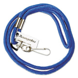SICURIX® Rope Lanyard With Hook, 36", Nylon, Blue freeshipping - TVN Wholesale