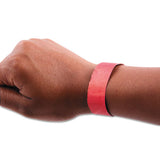 SICURIX® Security Wristbands, 0.75" X 10", Red, 100-pack freeshipping - TVN Wholesale