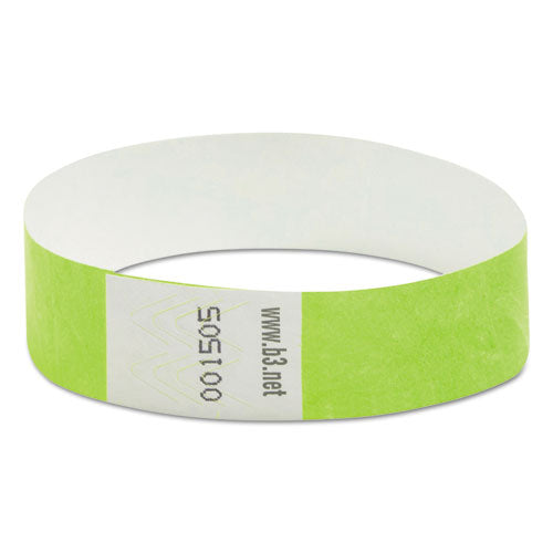 SICURIX® Security Wristbands, 0.75" X 10", Green, 100-pack freeshipping - TVN Wholesale