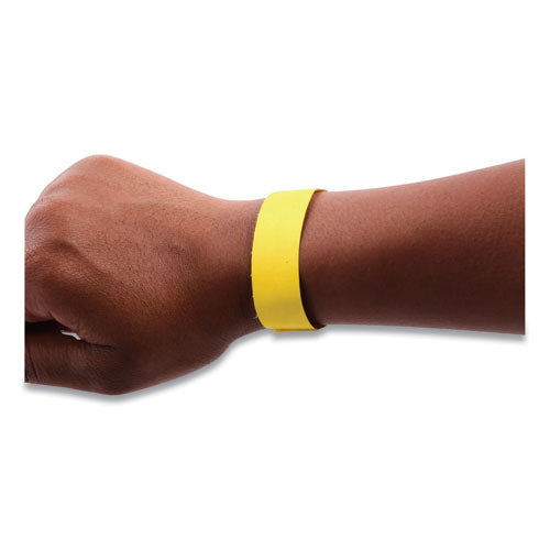 SICURIX® Security Wristbands, 0.75" X 10", Yellow, 100-pack freeshipping - TVN Wholesale
