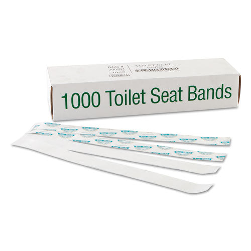 Bagcraft Sani-shield Printed Toilet Seat Band, 16 X 1.5, Deep Blue-white, 1,000-carton freeshipping - TVN Wholesale