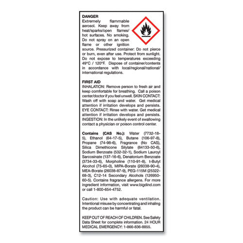 Big D Industries No-vacuum Carpet Freshener, Fresh Scent, 14 Oz Aerosol Spray, 12-carton freeshipping - TVN Wholesale