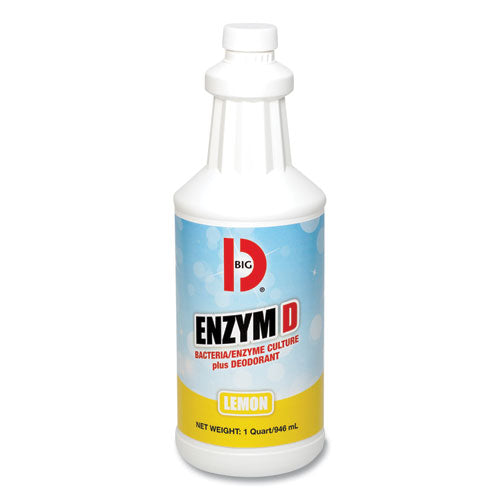 Big D Industries Enzym D Digester Liquid Deodorant, Lemon, 32 Oz Bottle, 12-carton freeshipping - TVN Wholesale