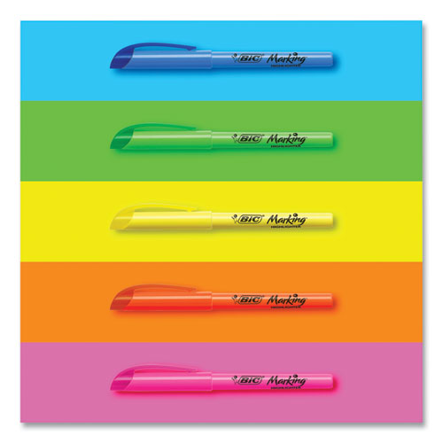 BIC® Brite Liner Highlighter, Fluorescent Orange Ink, Chisel Tip, Orange-black Barrel, Dozen freeshipping - TVN Wholesale