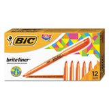 BIC® Brite Liner Highlighter, Fluorescent Orange Ink, Chisel Tip, Orange-black Barrel, Dozen freeshipping - TVN Wholesale