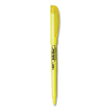BIC® Brite Liner Highlighter, Fluorescent Yellow Ink, Chisel Tip, Yellow-black Barrel, Dozen freeshipping - TVN Wholesale