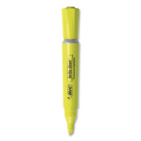 BIC® Brite Liner Tank-style Highlighter, Fluorescent Yellow Ink, Chisel Tip, Yellow-black Barrel, Dozen freeshipping - TVN Wholesale