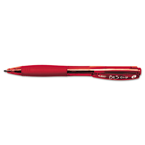 BIC® Bu3 Ballpoint Pen, Retractable, Bold 1 Mm, Red Ink, Red Barrel, Dozen freeshipping - TVN Wholesale