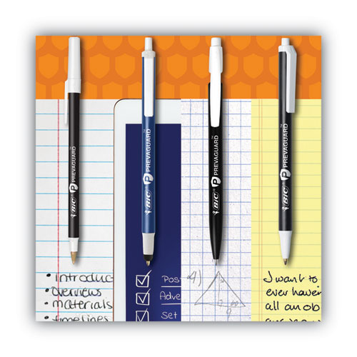 BIC® Prevaguard Ballpoint Pen, Retractable, Medium 1 Mm, Blue Ink, Blue Barrel freeshipping - TVN Wholesale