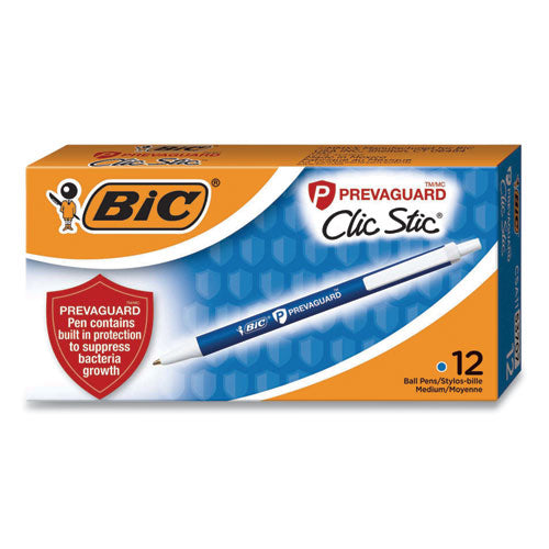 BIC® Prevaguard Ballpoint Pen, Retractable, Medium 1 Mm, Blue Ink, Blue Barrel freeshipping - TVN Wholesale