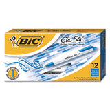 BIC® Clic Stic Ballpoint Pen, Retractable, Medium 1 Mm, Blue Ink, White Barrel, Dozen freeshipping - TVN Wholesale