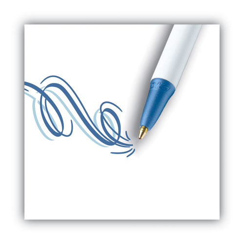 BIC® Clic Stic Ballpoint Pen, Retractable, Medium 1 Mm, Blue Ink, White Barrel, Dozen freeshipping - TVN Wholesale