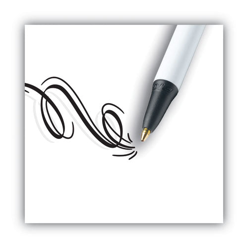 BIC® Clic Stic Ballpoint Pen, Retractable, Medium 1 Mm, Black Ink, White Barrel, Dozen freeshipping - TVN Wholesale