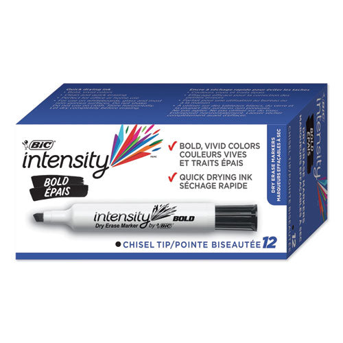 BIC® Intensity Bold Tank-style Dry Erase Marker, Broad Chisel Tip, Green, Dozen freeshipping - TVN Wholesale