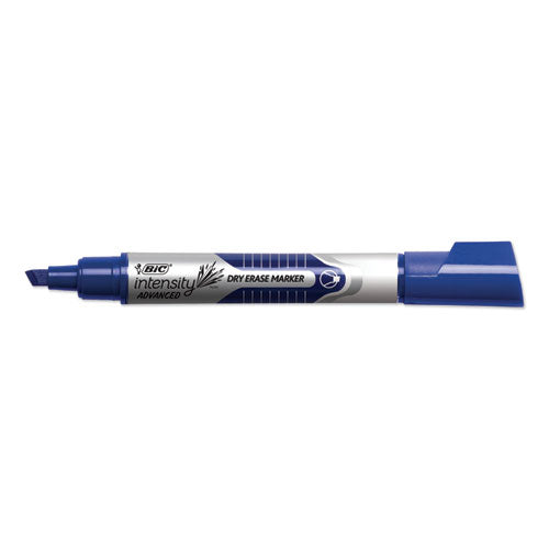 BIC® Intensity Advanced Dry Erase Marker, Tank-style, Broad Chisel Tip, Blue, Dozen freeshipping - TVN Wholesale