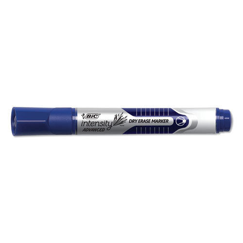 BIC® Intensity Advanced Dry Erase Marker, Tank-style, Broad Chisel Tip, Blue, Dozen freeshipping - TVN Wholesale