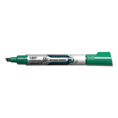 BIC® Intensity Advanced Dry Erase Marker, Tank-style, Broad Chisel Tip, Green, Dozen freeshipping - TVN Wholesale