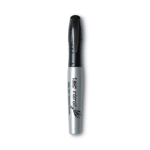 BIC® Intensity Chisel Tip Permanent Marker, Broad Chisel Tip, Tuxedo Black, Dozen freeshipping - TVN Wholesale