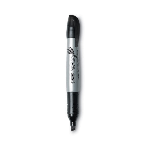BIC® Intensity Chisel Tip Permanent Marker, Broad Chisel Tip, Tuxedo Black, Dozen freeshipping - TVN Wholesale