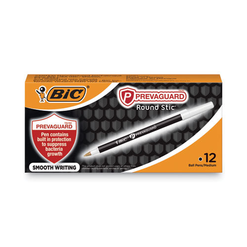 BIC® Prevaguard Ballpoint Pen, Stick, Medium 1 Mm, Black Ink-black Barrel, Dozen freeshipping - TVN Wholesale