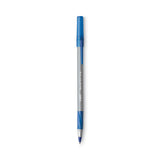 BIC® Round Stic Grip Xtra Comfort Ballpoint Pen, Stick, Fine 0.8 Mm, Blue Ink, Gray-blue Barrel, Dozen freeshipping - TVN Wholesale