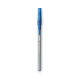 BIC® Round Stic Grip Xtra Comfort Ballpoint Pen, Stick, Fine 0.8 Mm, Blue Ink, Gray-blue Barrel, Dozen freeshipping - TVN Wholesale