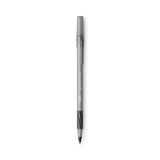 Round Stic Grip Xtra Comfort Ballpoint Pen, Stick, Fine 0.8 Mm, Black Ink, Gray-black Barrel, Dozen