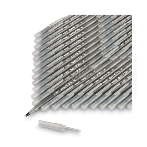 BIC® Round Stic Xtra Life Ballpoint Pen Xtra-value Pack, Stick, Medium 1 Mm, Black Ink, Black Barrel, 240-carton freeshipping - TVN Wholesale