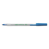 BIC® Ecolutions Round Stic Ballpoint Pen Value Pack, Stick, Medium 1 Mm, Blue Ink, Clear Barrel, 50-pack freeshipping - TVN Wholesale