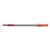BIC® Round Stic Grip Xtra Comfort Ballpoint Pen, Easy-glide, Stick, Medium 1.2 Mm, Red Ink, Gray-red Barrel, Dozen freeshipping - TVN Wholesale