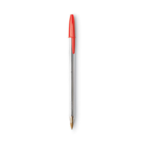 BIC® Cristal Xtra Smooth Ballpoint Pen, Stick, Medium 1 Mm, Red Ink, Clear Barrel, Dozen freeshipping - TVN Wholesale