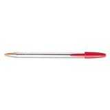 BIC® Cristal Xtra Smooth Ballpoint Pen, Stick, Medium 1 Mm, Red Ink, Clear Barrel, Dozen freeshipping - TVN Wholesale