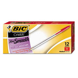BIC® Cristal Xtra Smooth Ballpoint Pen, Stick, Medium 1 Mm, Red Ink, Clear Barrel, Dozen freeshipping - TVN Wholesale