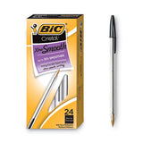 BIC® Cristal Xtra Smooth Ballpoint Pen Value Pack, Stick, Medium 1 Mm, Black Ink, Clear Barrel, 24-pack freeshipping - TVN Wholesale
